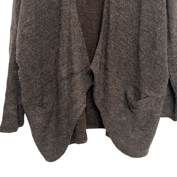Brown Sweater Cardigan Woman's One Size Coco + Carmen Knit Drop Shoulder Pockets - Picture 6 of 12